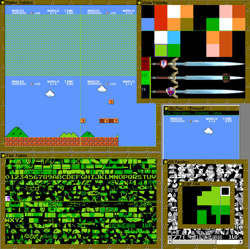 HyNES v0.9.1 Graphics Editing Environment