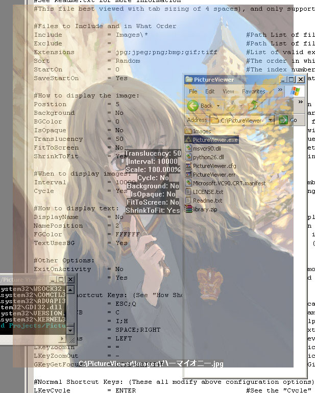 Example Screenshot of Overlay Mode with Info and Name turned on