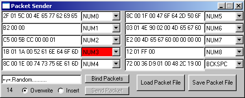 Ragnarok Packet Sender: Editor Window