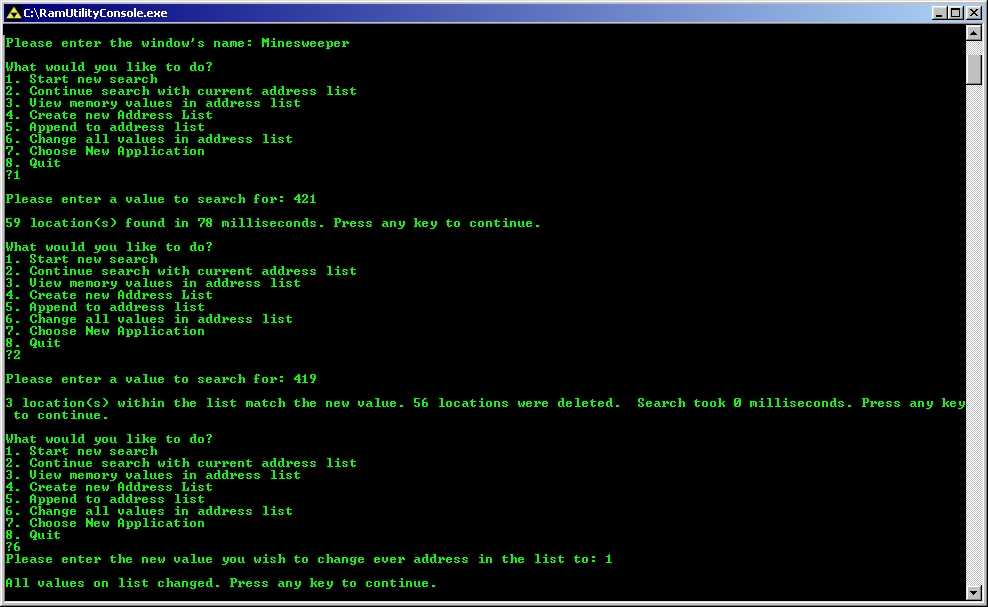 Ram Utility: Console Client