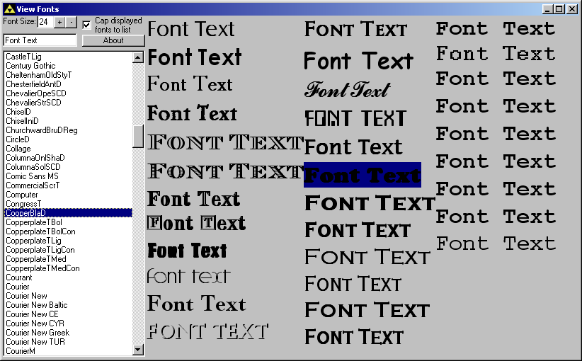 ViewFonts Screenshot