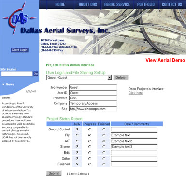 DASMaps User Admin Screenshot